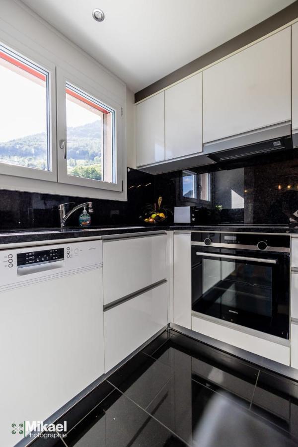Gruyere Alpes Appartement 3 Chambres Bbq Parking Neirivue Zewnętrze zdjęcie