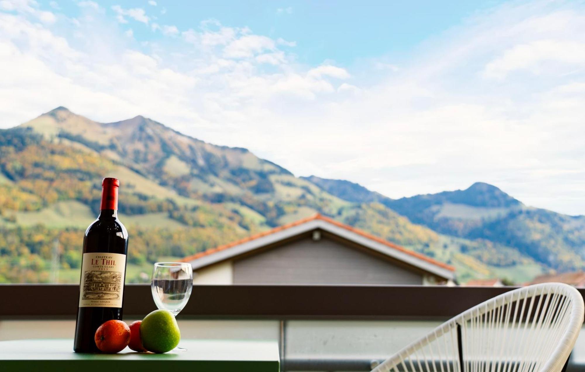 Gruyere Alpes Appartement 3 Chambres Bbq Parking Neirivue Zewnętrze zdjęcie