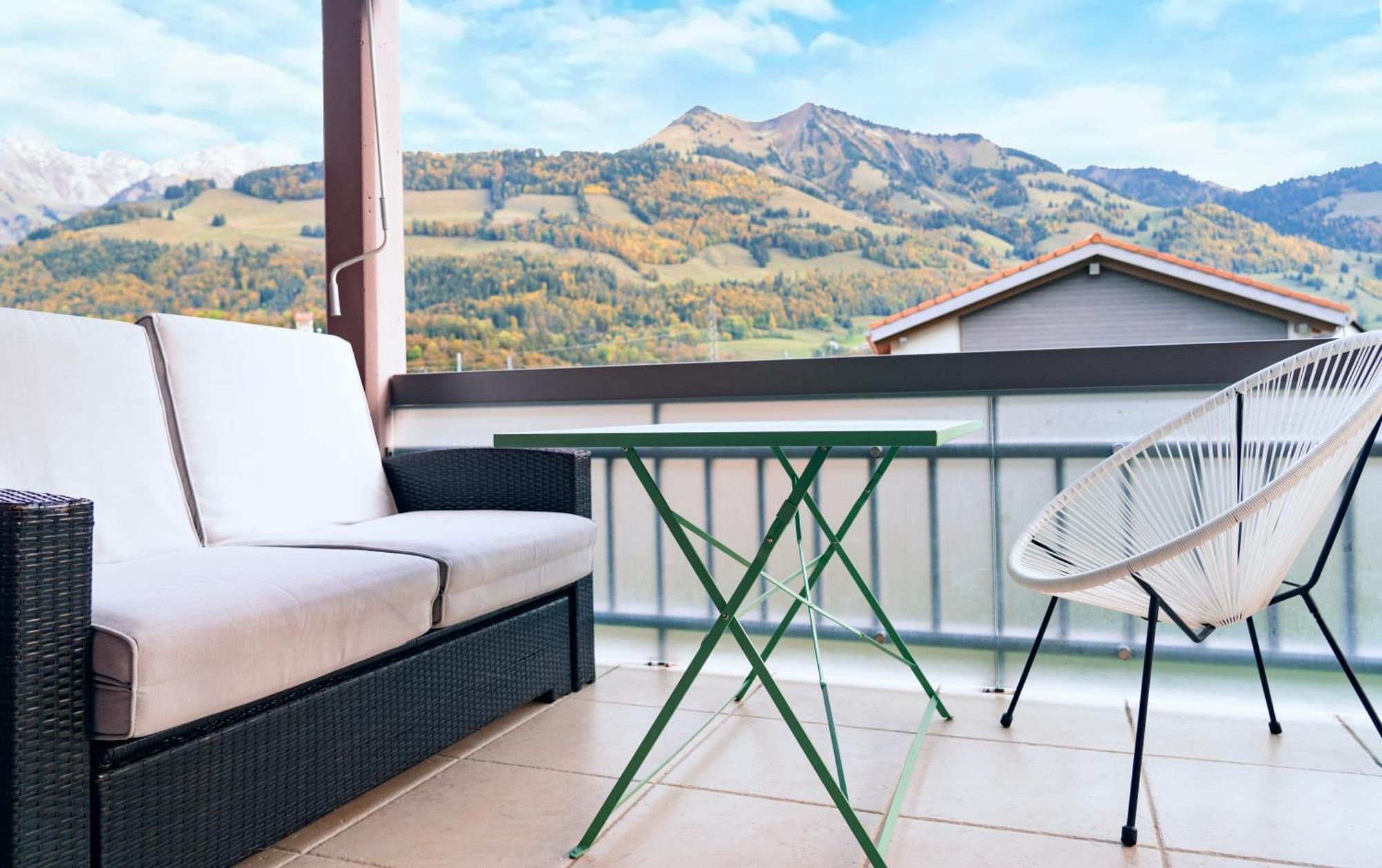 Gruyere Alpes Appartement 3 Chambres Bbq Parking Neirivue Zewnętrze zdjęcie