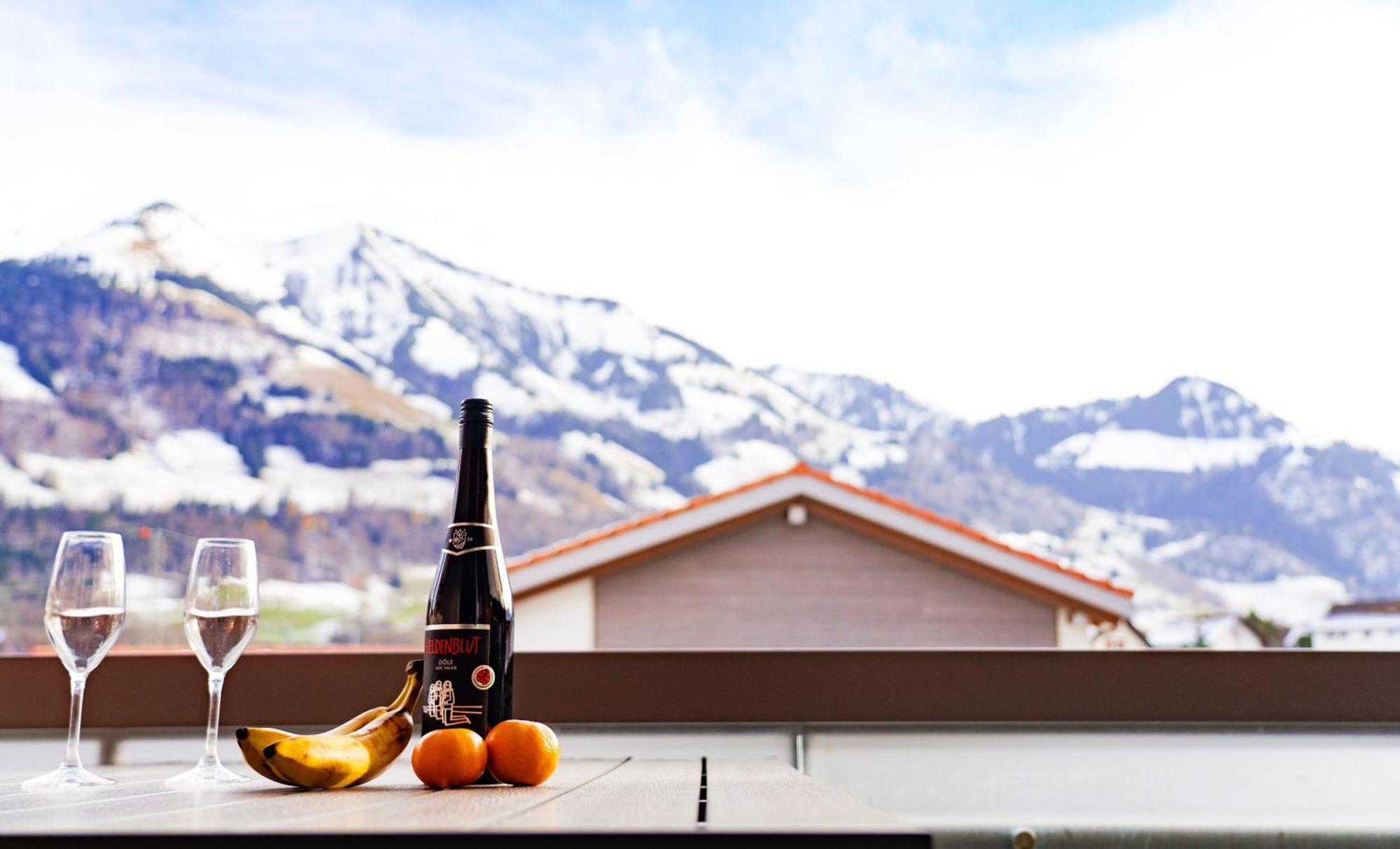 Gruyere Alpes Appartement 3 Chambres Bbq Parking Neirivue Zewnętrze zdjęcie